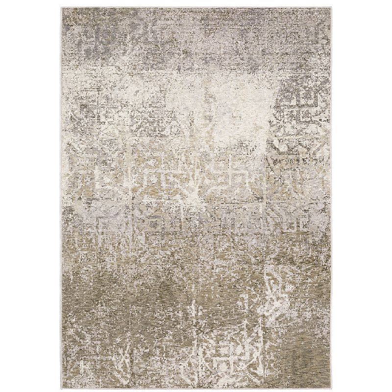 StyleHaven Nelson Industrial Abstract Area Rug, White, 10X13 Ft