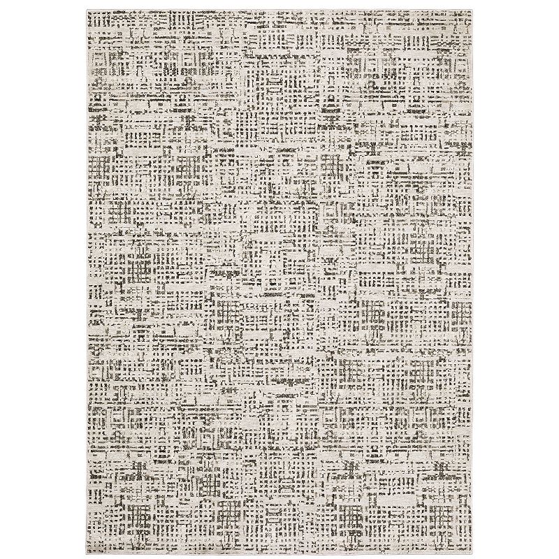 StyleHaven Nelson Abstract Gridwork Area Rug, White, 10X13 Ft
