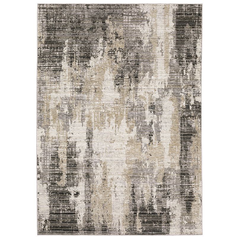 StyleHaven Nelson Abstract Etchings Area Rug, Grey, 3X5 Ft