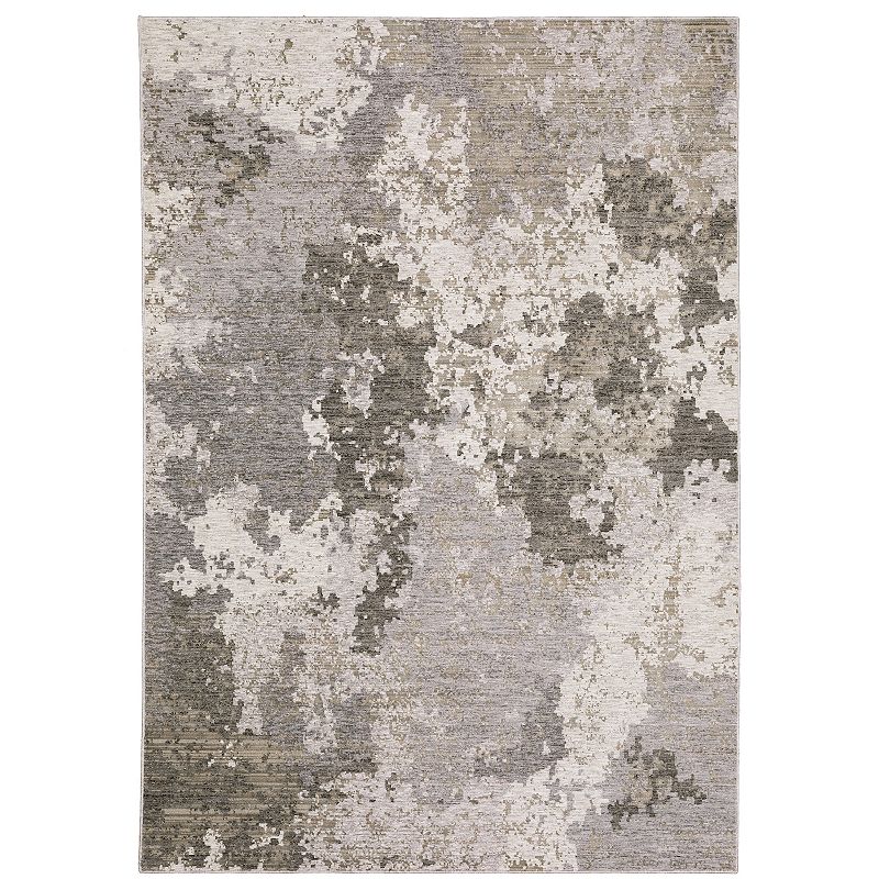 StyleHaven Nelson Distressed Abstract Area Rug, Grey, 2X7.5 Ft