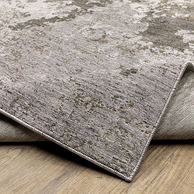 StyleHaven Nelson Distressed Abstract Grey Area Rug