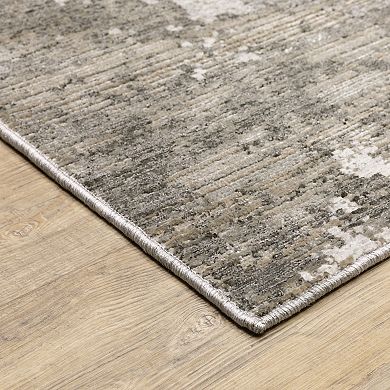 StyleHaven Nelson Distressed Abstract Grey Area Rug
