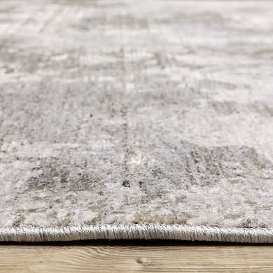 StyleHaven Nelson Distressed Abstract Grey Area Rug