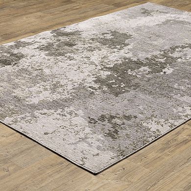 StyleHaven Nelson Distressed Abstract Grey Area Rug