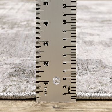 StyleHaven Nelson Distressed Abstract Grey Area Rug