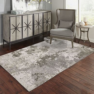 StyleHaven Nelson Distressed Abstract Grey Area Rug