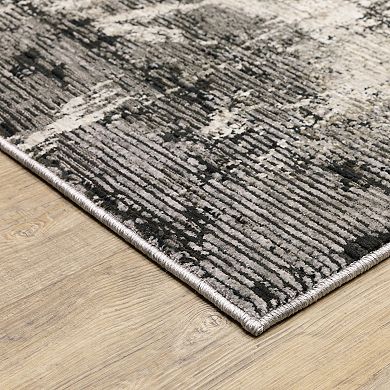 StyleHaven Nelson Industrial Grey & Ivory Abstract Area Rug