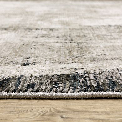 StyleHaven Nelson Industrial Grey & Ivory Abstract Area Rug