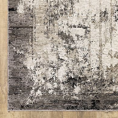 StyleHaven Nelson Industrial Grey & Ivory Abstract Area Rug