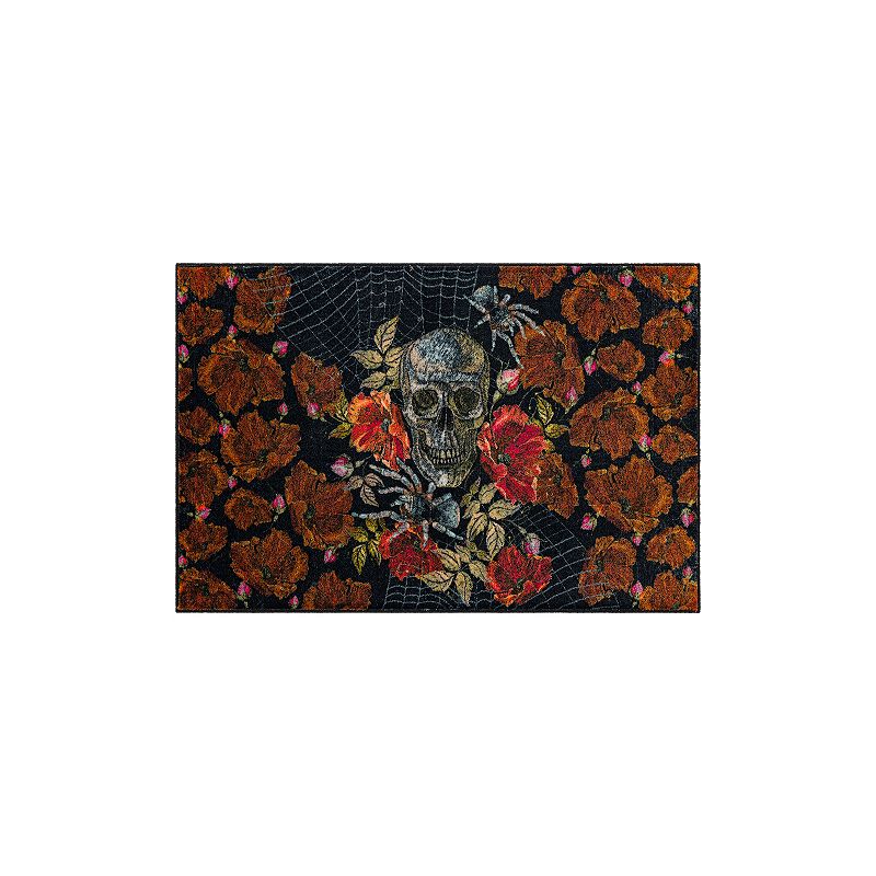 Mohawk Home Skull Roses Indoor Mat, Multicolor, 2.5X4 Ft
