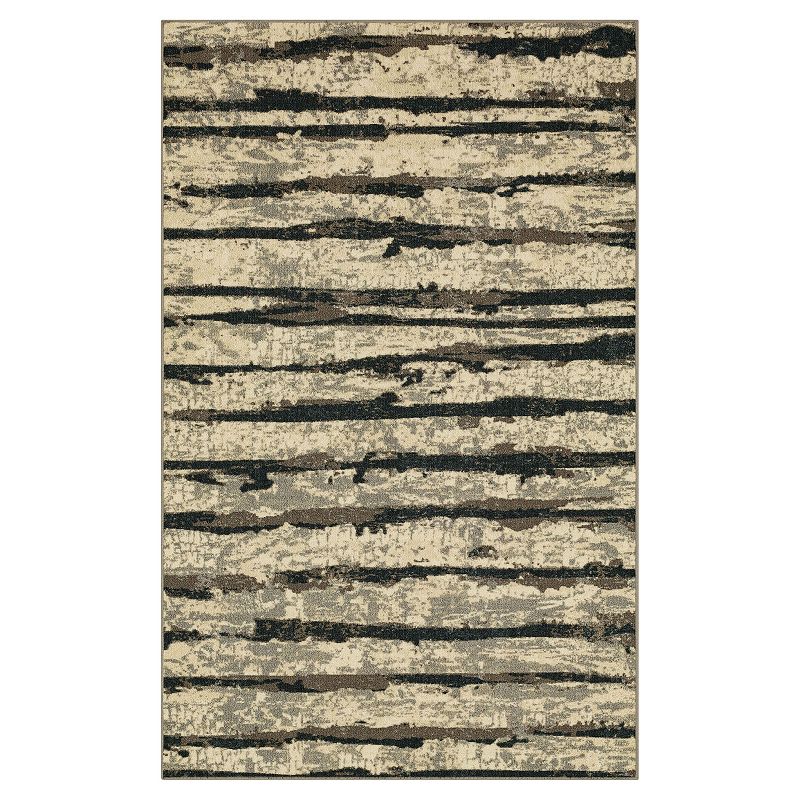Mohawk Home Stripe Abstraction Rug, Grey, 2X8 Ft