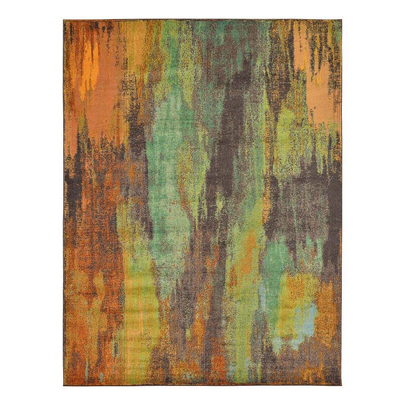 Unique Loom Lilly Jardin Rug, Multicolor, 8Ft Sq