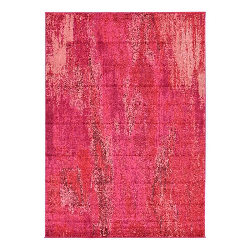 Unique Loom Lilly Jardin Rug, Pink, 8Ft Rnd