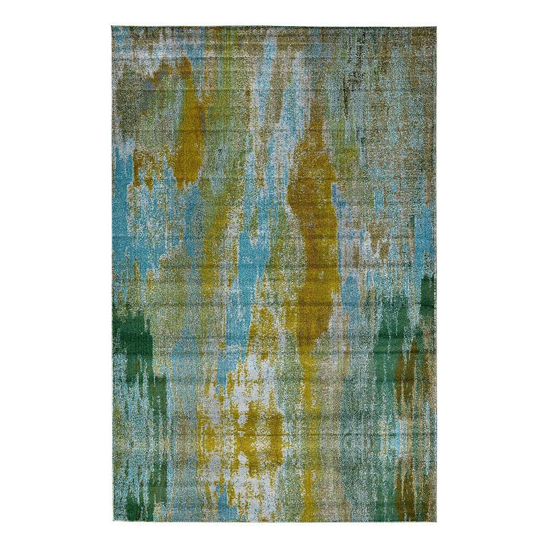 Unique Loom Lilly Jardin Rug, Blue, 8Ft Rnd