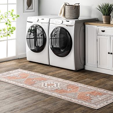 nuLOOM Alicia Machine Washable Medallion Area Rug