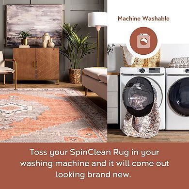 nuLOOM Alicia Machine Washable Medallion Area Rug