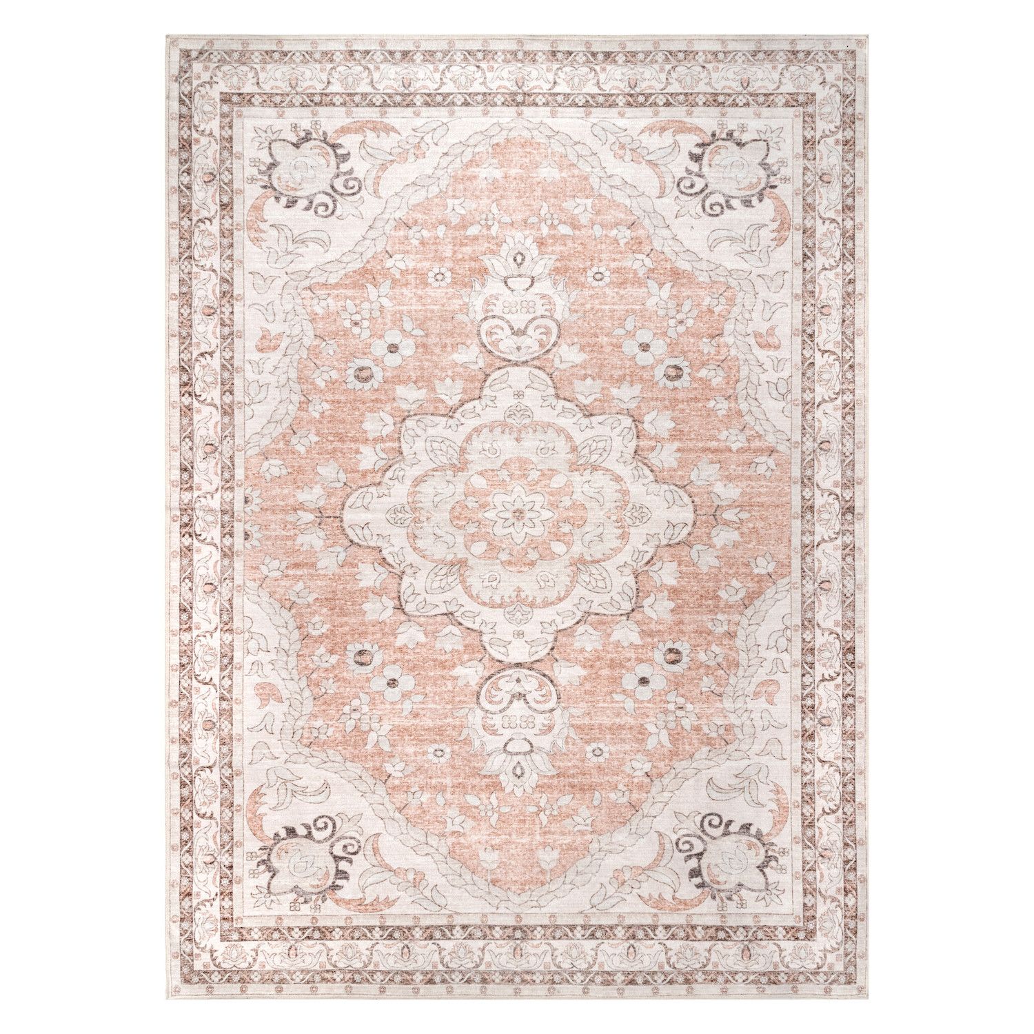 nuLOOM Kyleigh Machine Washable Southwestern Area Rug, Grey, 5x8 ft