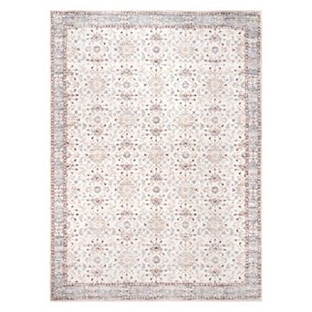 nuLOOM Gemma Machine Washable Transitional Floral Area Rug
