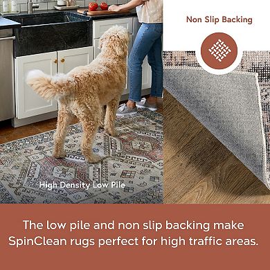 nuLOOM Mali Machine Washable Traditional Medallion Area Rug