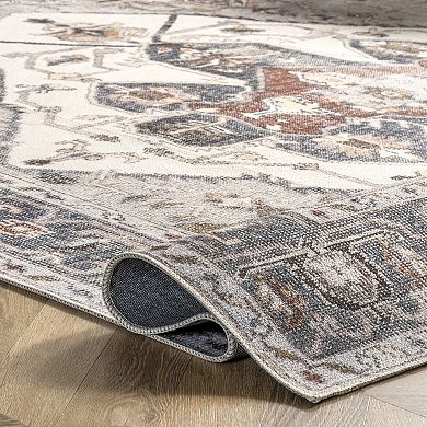 nuLOOM Mali Machine Washable Traditional Medallion Area Rug