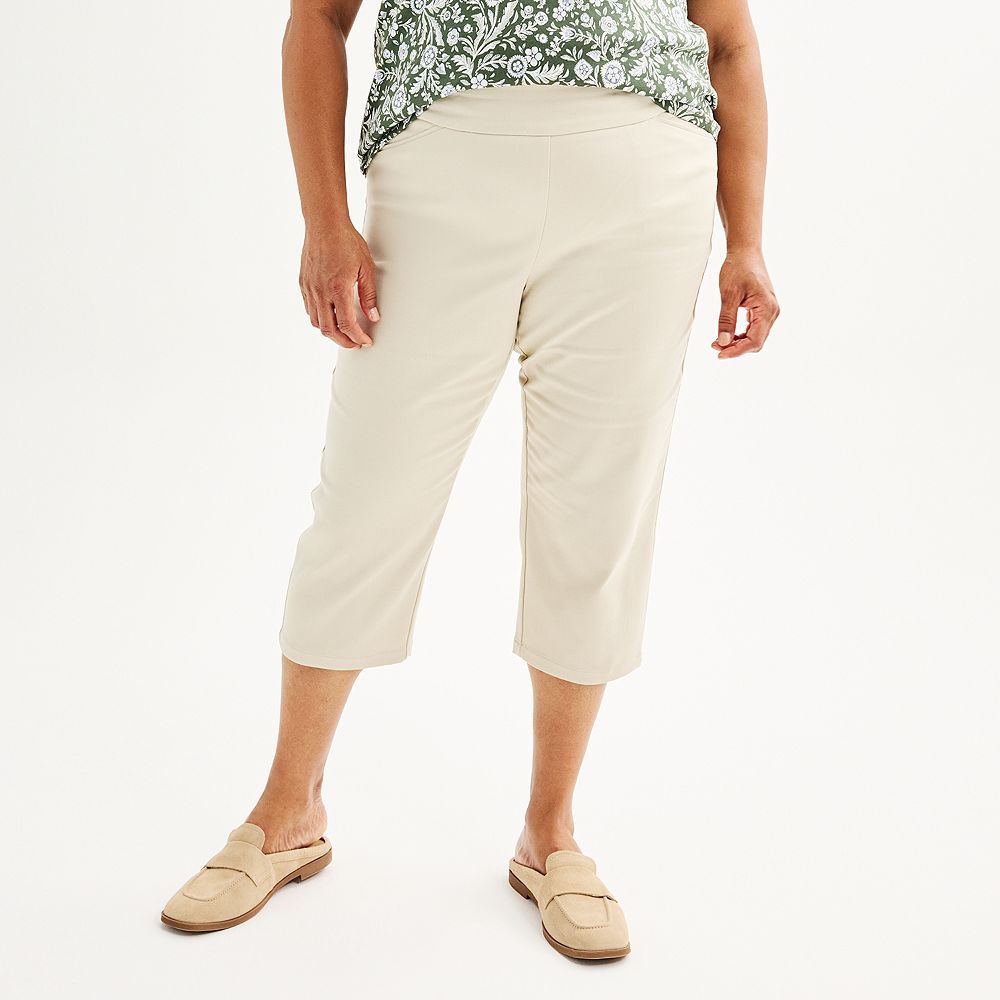 Plus Size Croft Barrow® Effortless Stretch Capri Pants