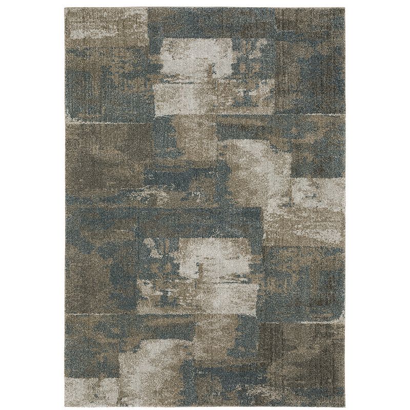 StyleHaven Archer Distressed Abstract Area Rug, Blue, 10X13 Ft