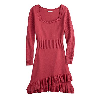 Women's LC Lauren Conrad Ruffle-Hem Sweater Dress
