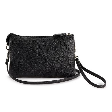 Stone & Co. Paisley Trifecta Leather Crossbody Bag