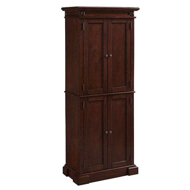 homestyles Traditional Kitchen Pantry Floor Cabinet, Brown