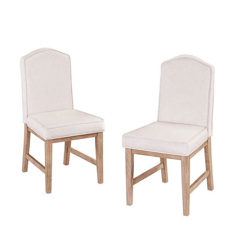 homestyles Cambridge Upholstered Dining Chair 2-Piece Set, White