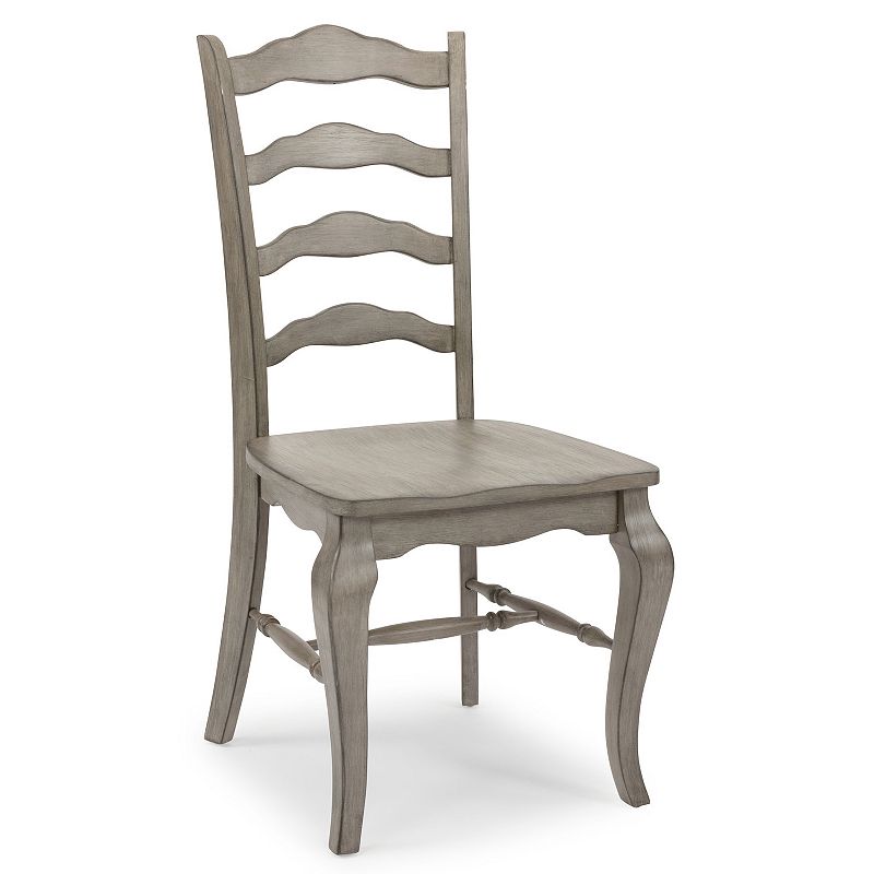 homestyles Mountain Lodge Ladder Back Chair 2-Piece Set, Grey