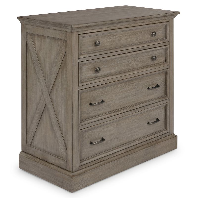 homestyles Mountain Lodge 4-Drawer Chest, Grey