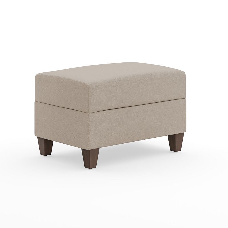 homestyles Dylan Upholstered Ottoman, Beig/Green