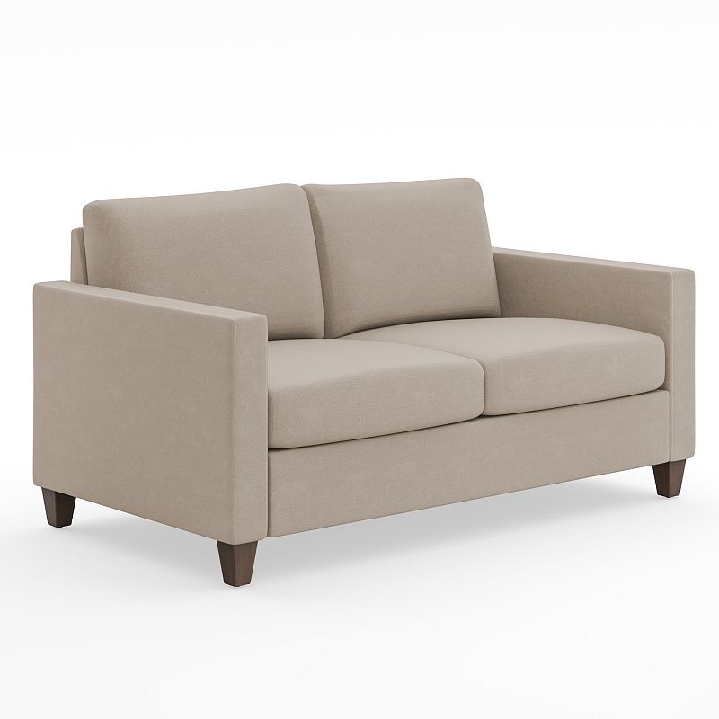 homestyles Dylan Transitional Loveseat Couch, Beig/Green