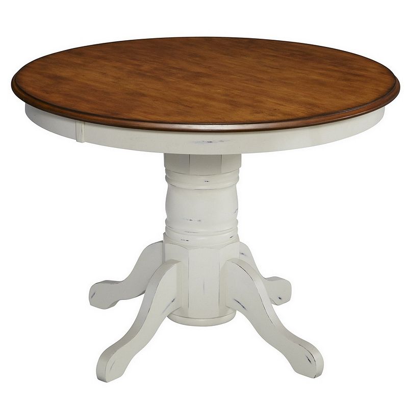 homestyles French Countryside Two-Tone Dining Table, White