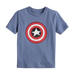 Marvel Captain America Boys T-Shirt Officially Licensed Jumping Beans Blue 