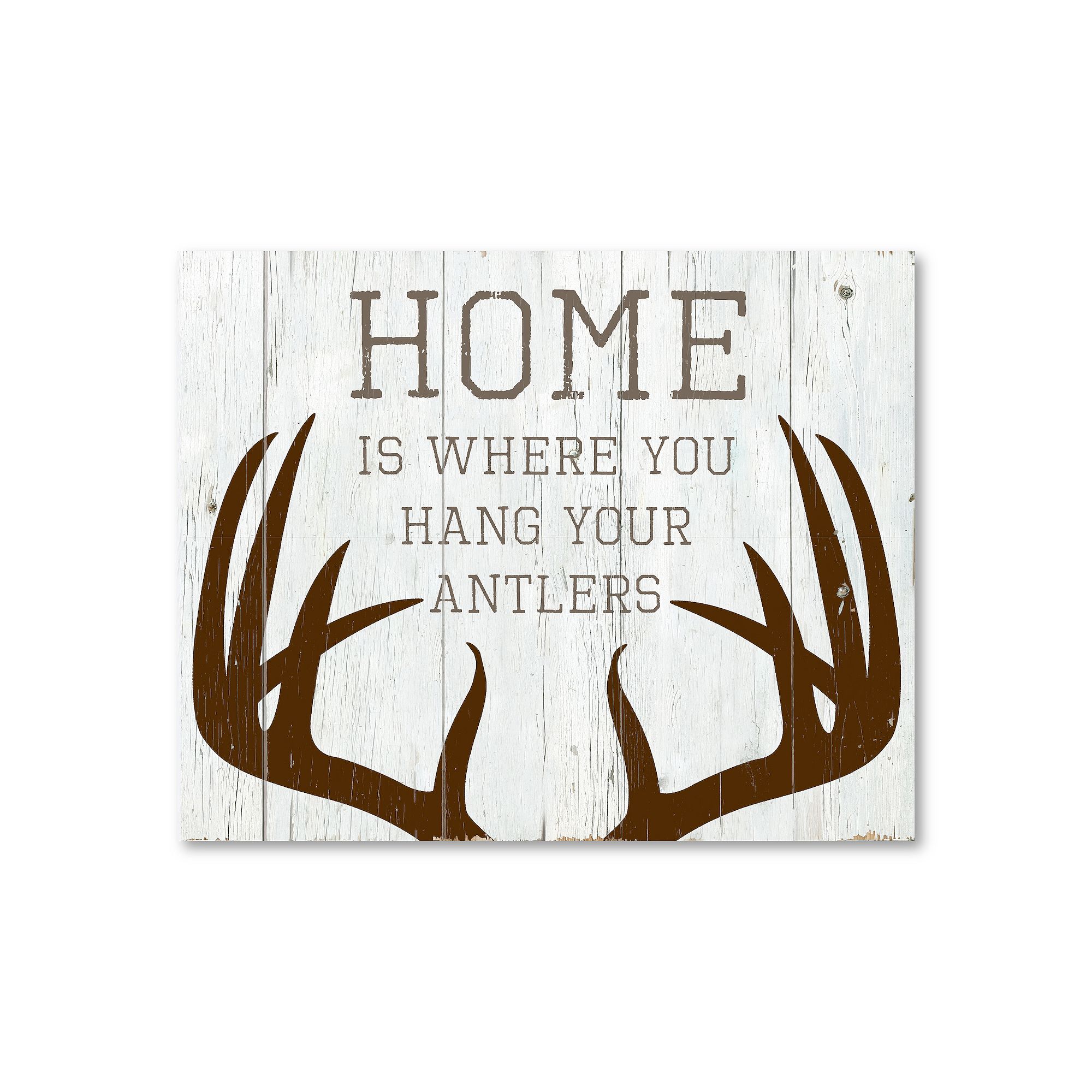COURTSIDE MARKET Hang Your Antlers Board Sign, Multi Color