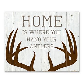 COURTSIDE MARKET Hang Your Antlers Board Sign