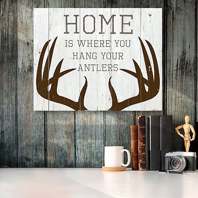 COURTSIDE MARKET Hang Your Antlers Board Sign