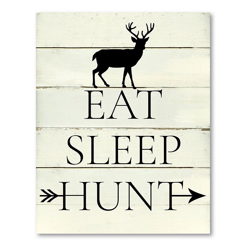 COURTSIDE MARKET Eat Sleep Hunt Board Sign, Multicolor, 8X10
