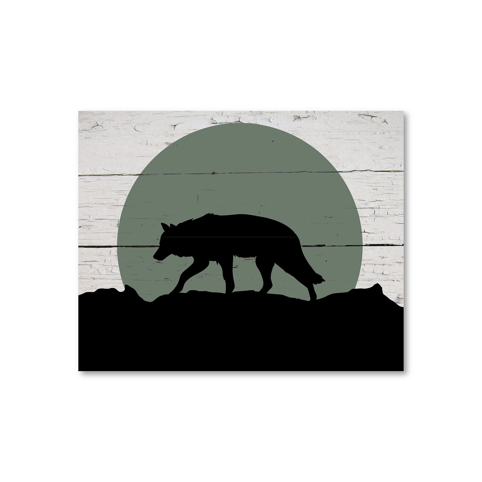 COURTSIDE MARKET Wolf Board Sign, Multi Color