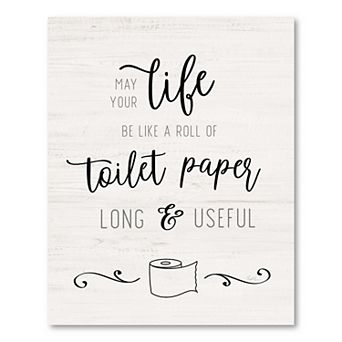 COURTSIDE MARKET Long & Useful Toilet Paper Humor Sign