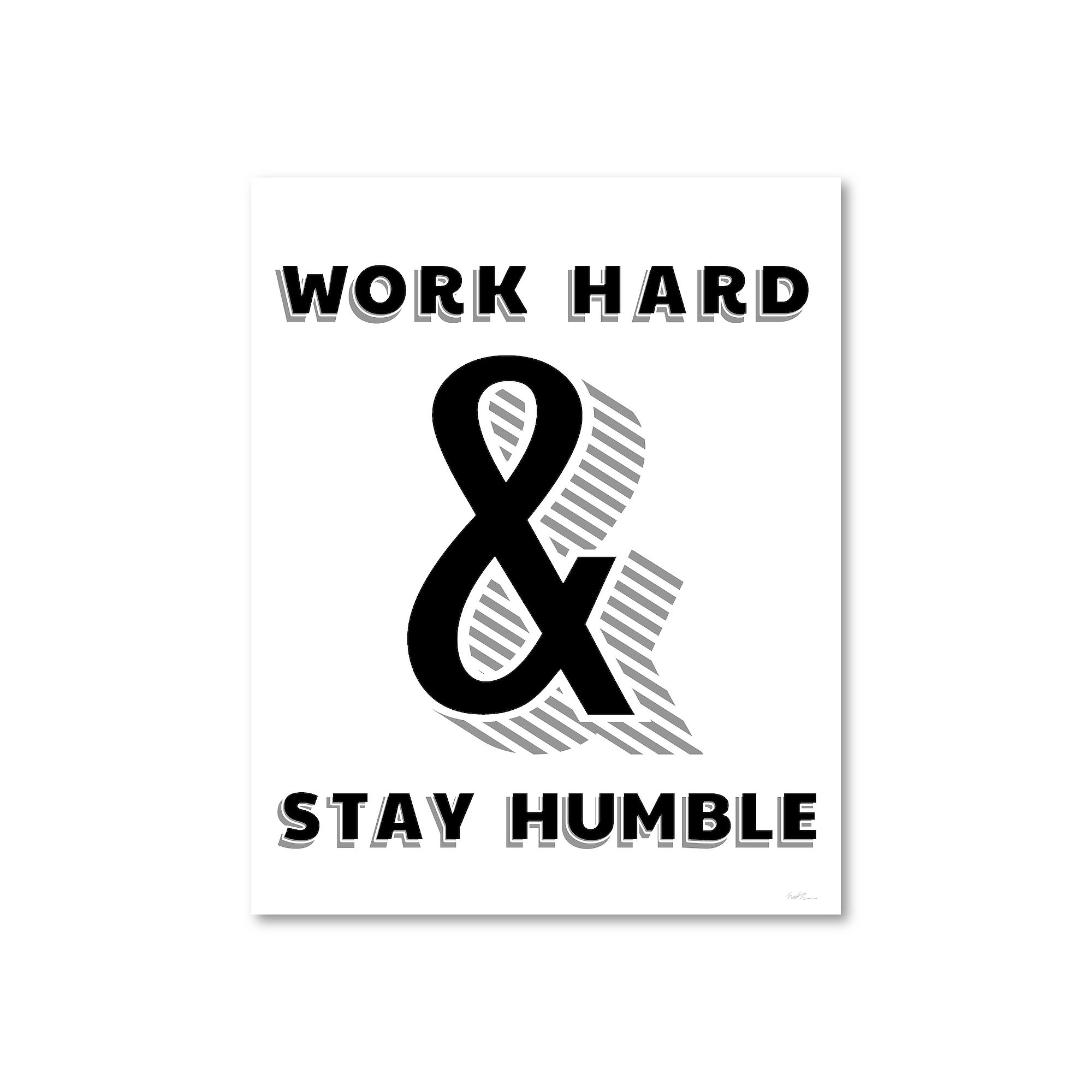 COURTSIDE MARKET Work Hard Stay Humble Board Sign, Multi Color