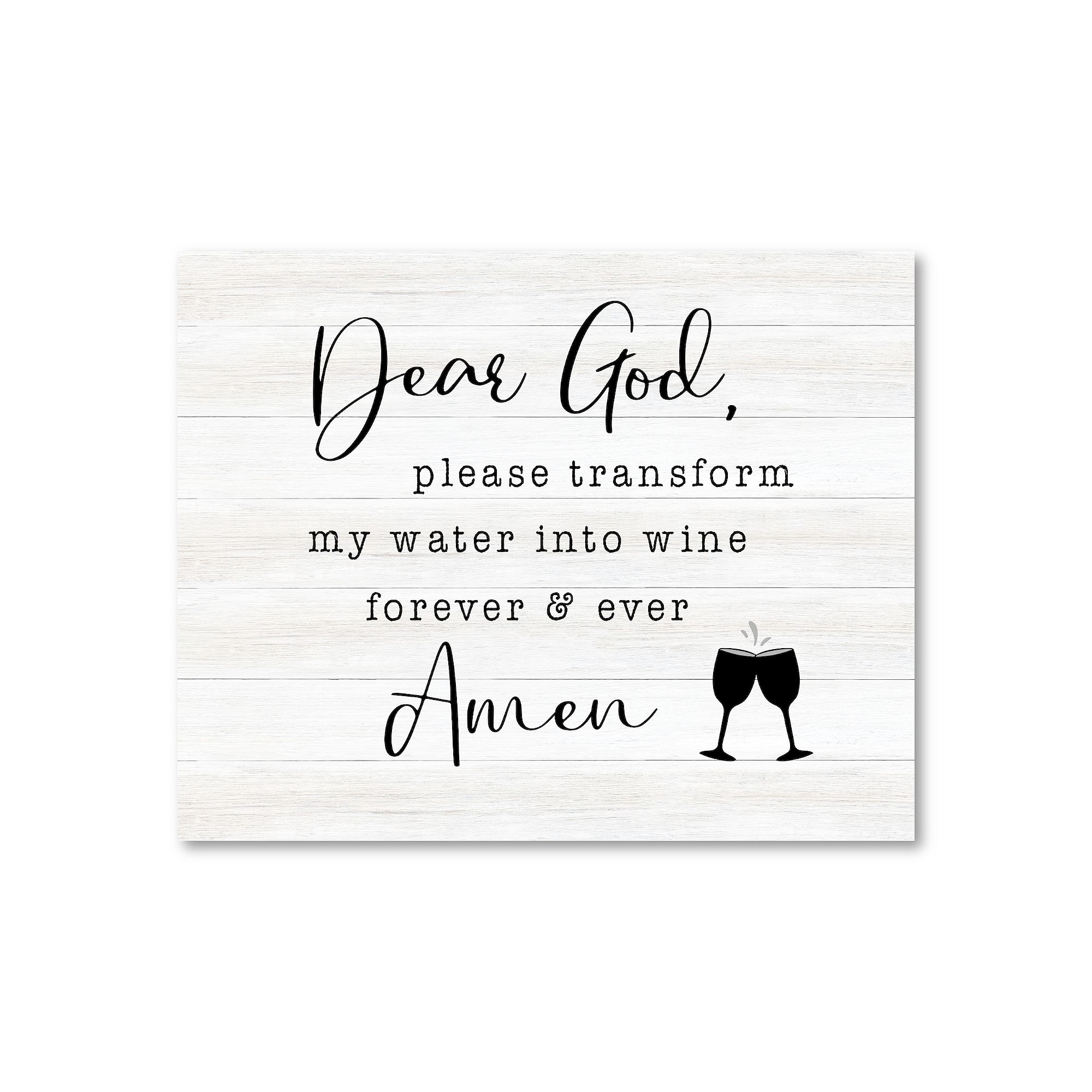 COURTSIDE MARKET Water Into Wine Board Sign, Multi Color