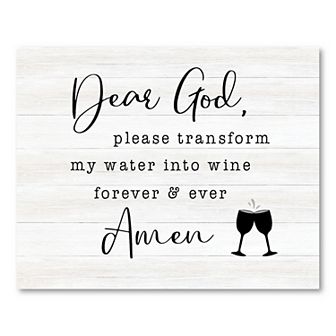 COURTSIDE MARKET Water Into Wine Board Sign