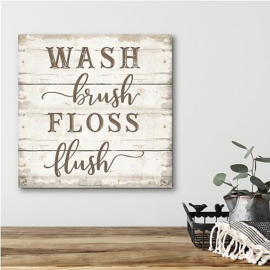 COURTSIDE MARKET Wash Brush Board Sign