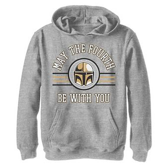 Boys 8-20 May the Fourth Be With You Helmet Logo Hoodie