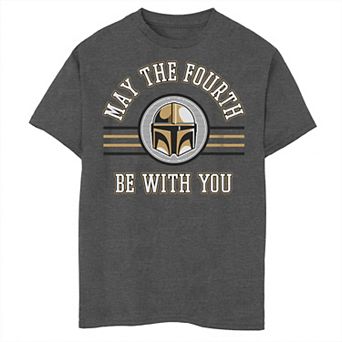 Boys 8-20 May the Fourth Be With You Helmet Logo Graphic Tee