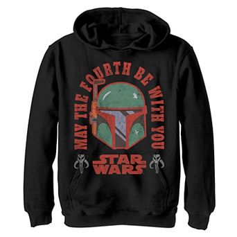 Boys 4-20 May the Fourth Be With You Boba Fett Helmet Hoodie