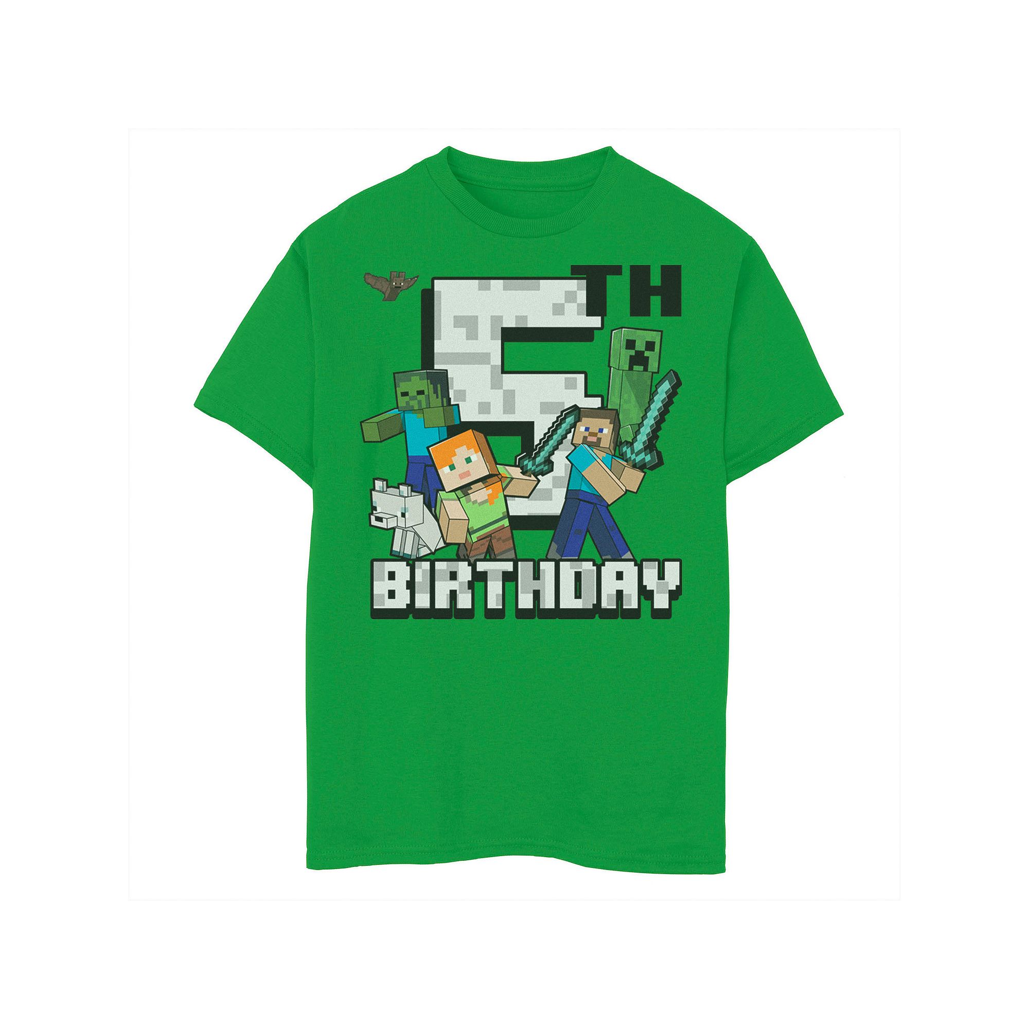 Boys 8-20 Minecraft Adventures 5th Birthday Graphic Tee, Boys, Size: XS, K